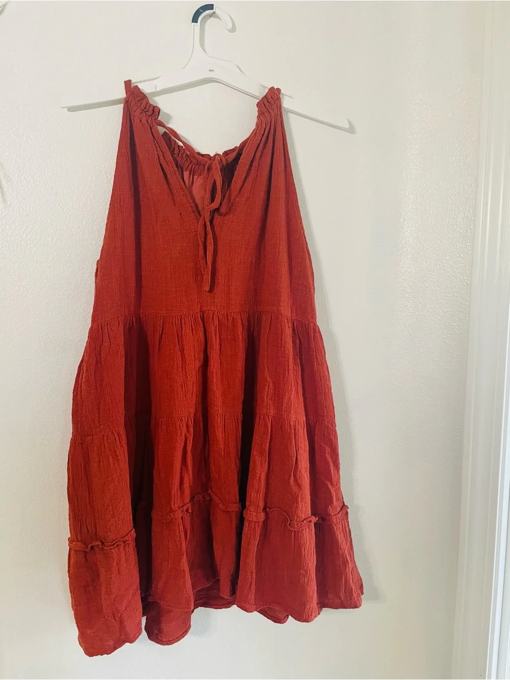 Pink Lily Tiered Boho Mini Dress Size S